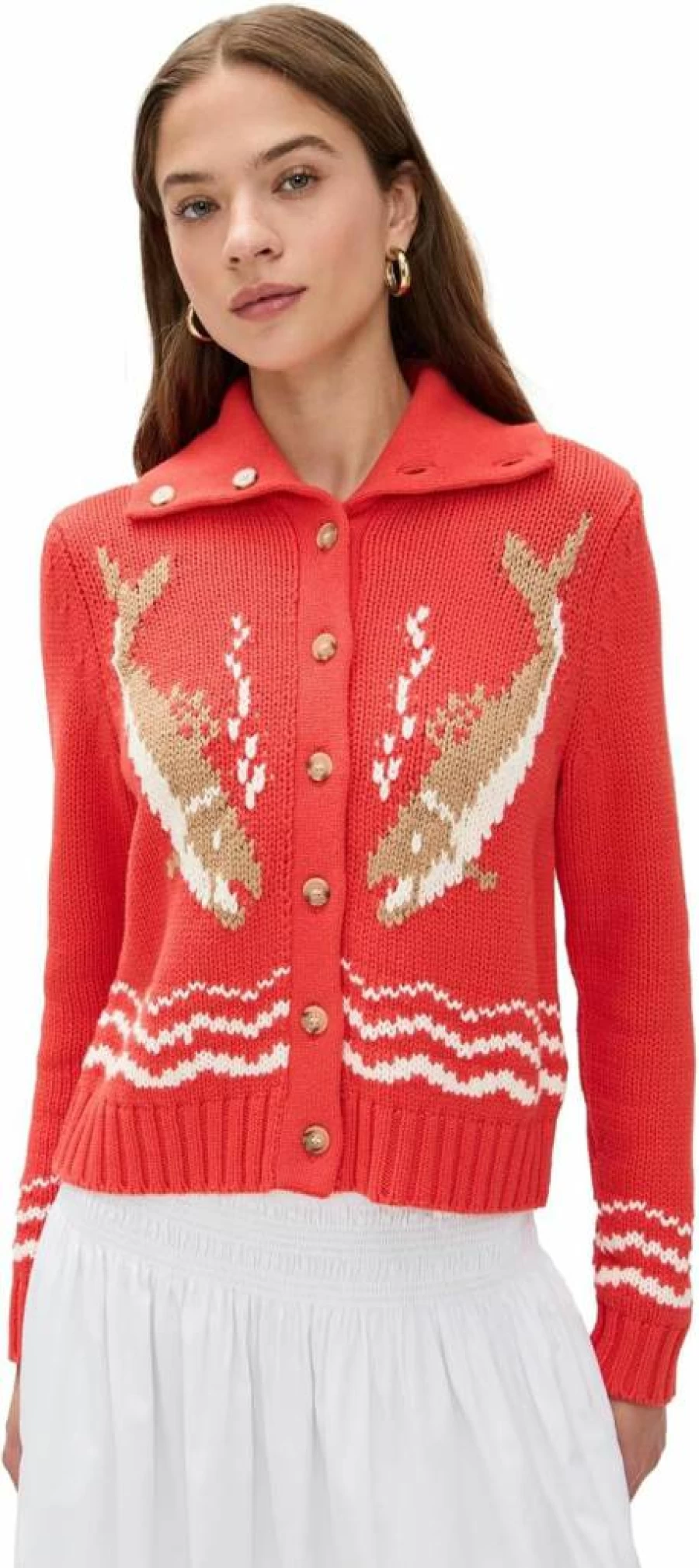 THE GREAT Women's Bass Cardigan - Classic Knit Sweater for Stylish Comfort