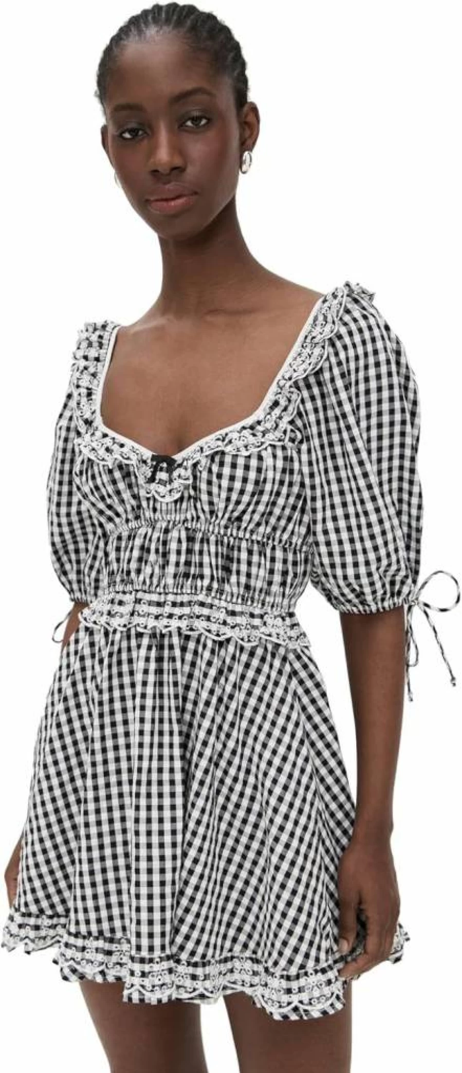 For Love & Lemons Women's Jackson Mini Dress - Floral Lace Bohemian Style Short Dress for Women