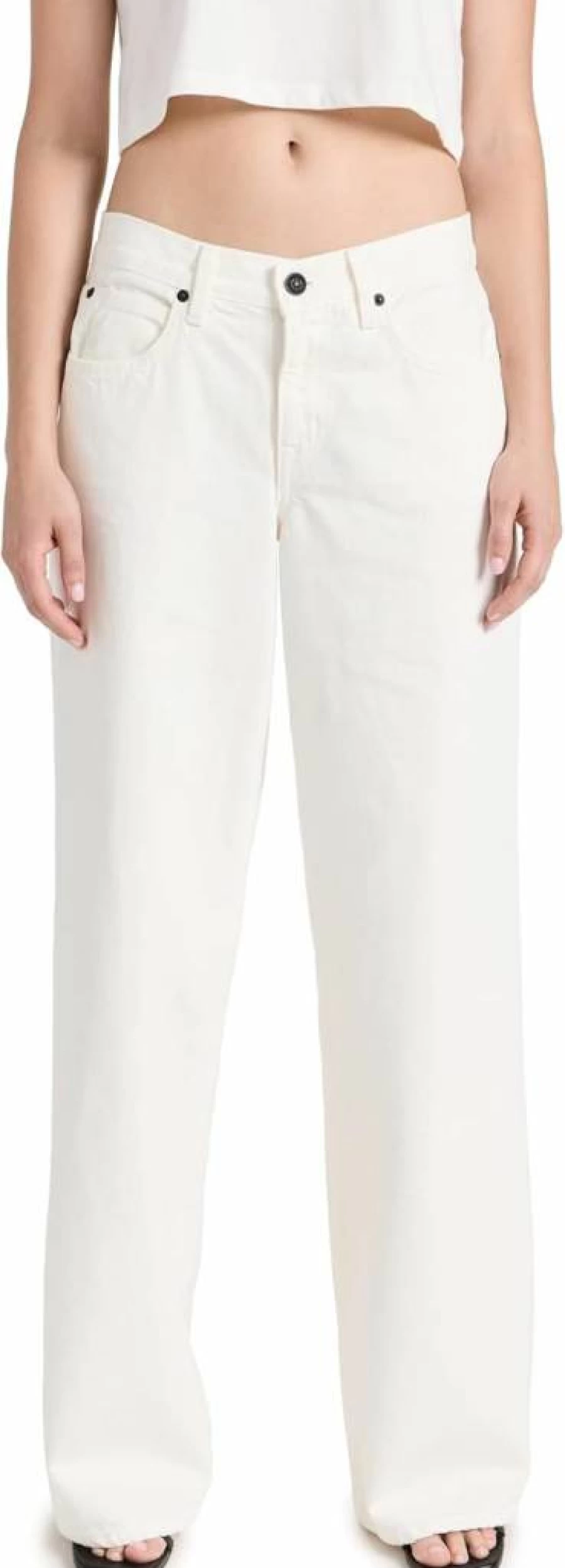 SLVRLAKE Women's Mica Low Rise Slim Fit Jeans - Stylish Stretch Denim Pants for Casual Wear