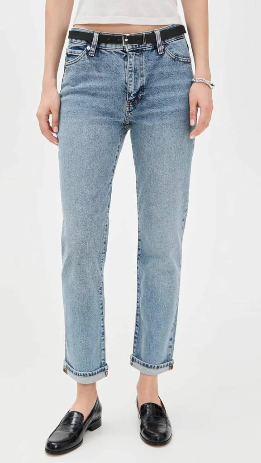 FRAME Women's The Borrowed Jeans - High-Waisted Slim Fit Denim
