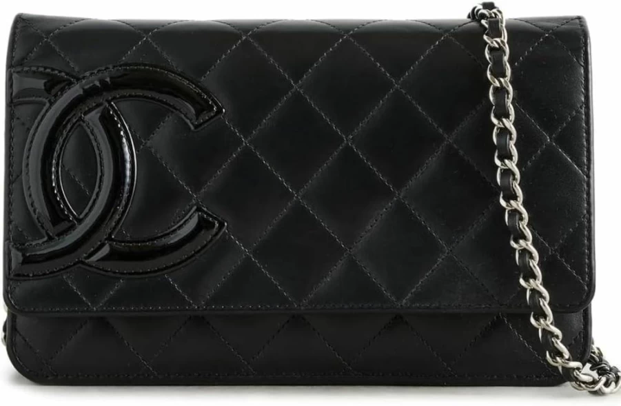 CHANEL Lambskin Leather Chain Wallet for Women - Vintage Pre-Loved Luxury Handbag