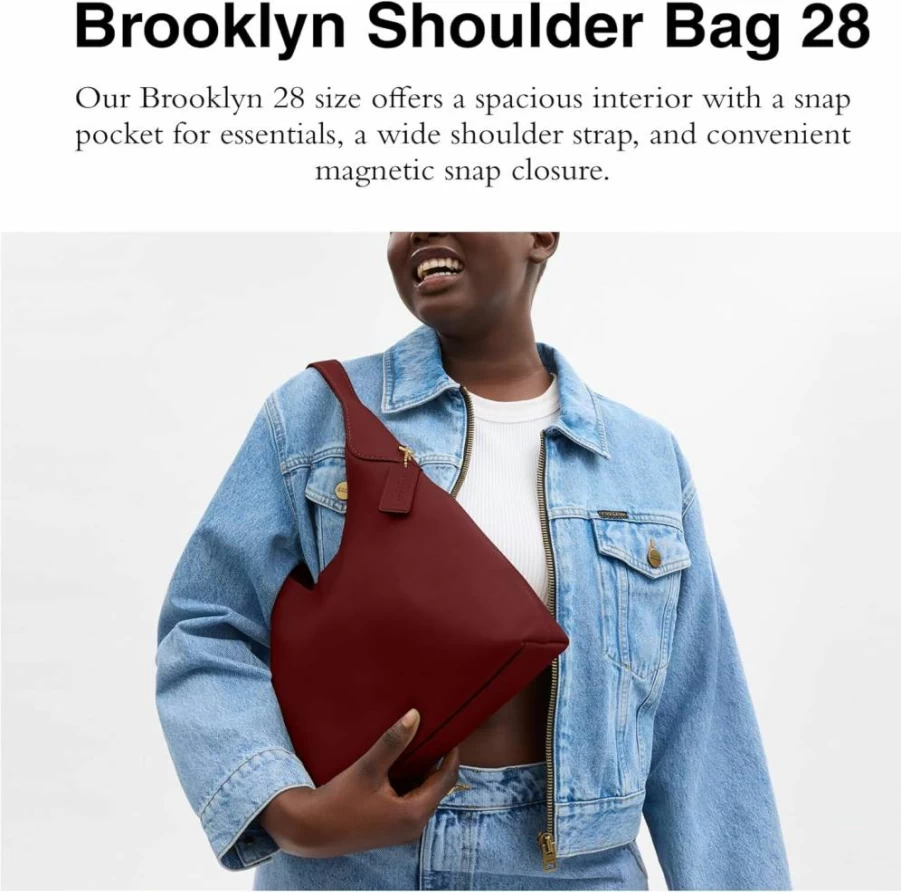 Amazon Brooklyn Shoulder Bag 28 - Stylish Crossbody Purse for Women, Compact Handbag with Adjustable Strap, Trendy Casual Daypack