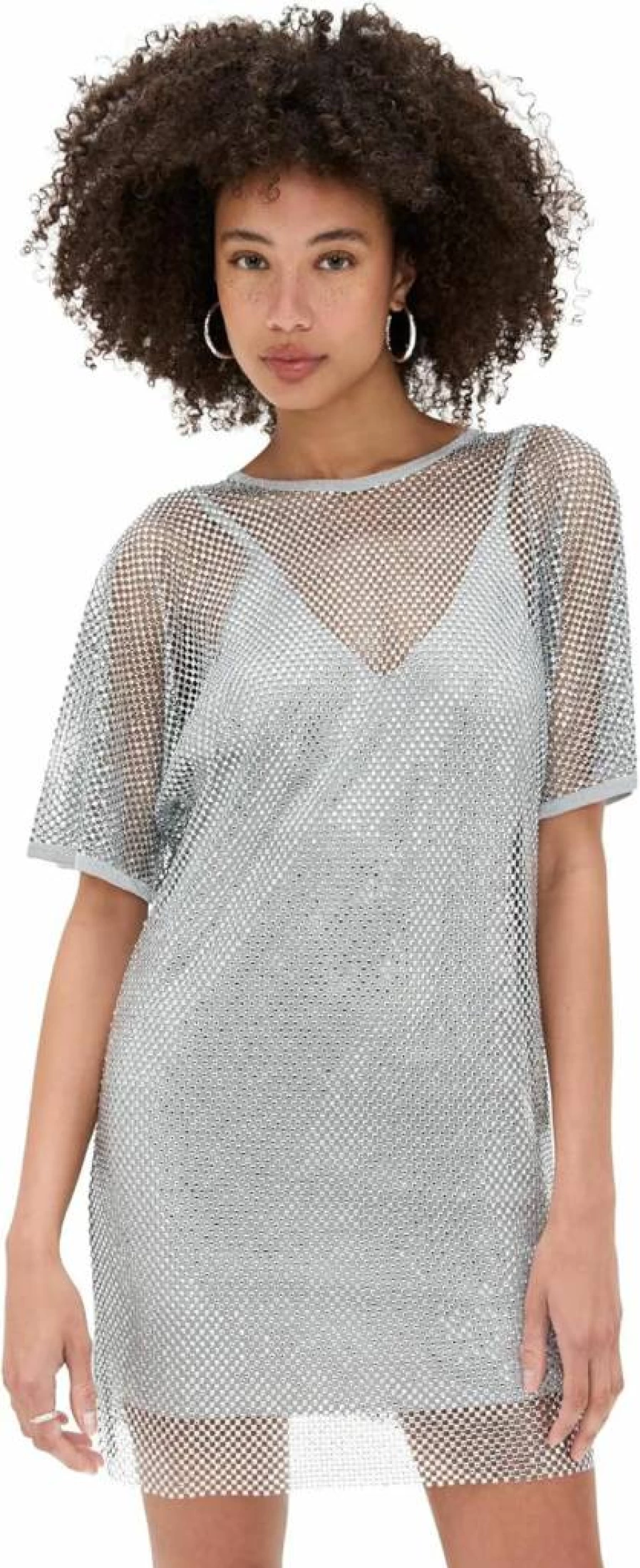 ba&sh Women's Metalia Dress | Elegant Flowy Summer Dress with V-Neck & Floral Print