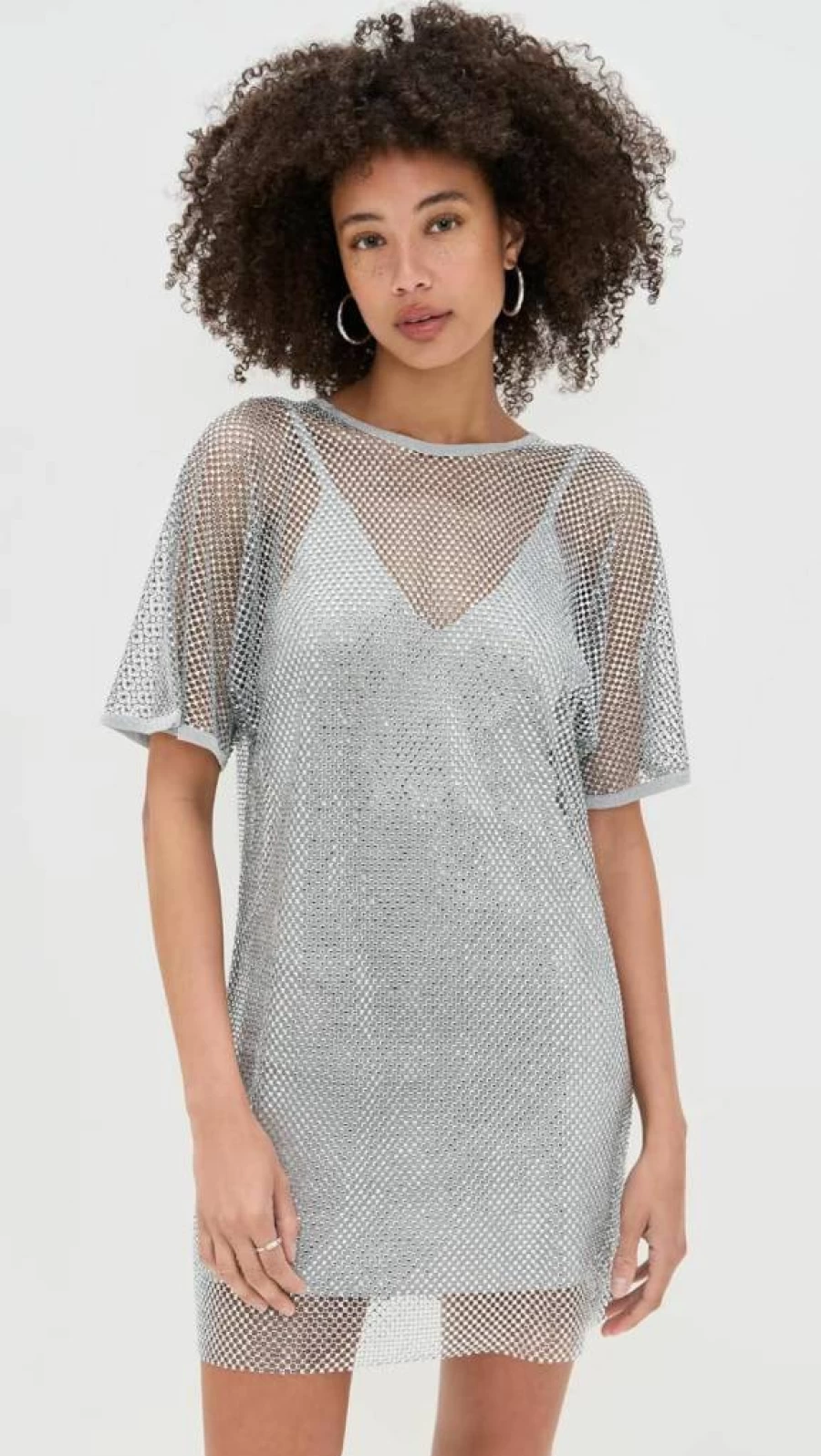 ba&sh Women's Metalia Dress | Elegant Flowy Summer Dress with V-Neck & Floral Print