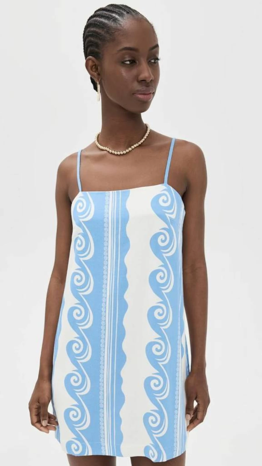 Dress To Women's Summer Beach Mini Dress With Ocean Print - Flowy Casual Sundress