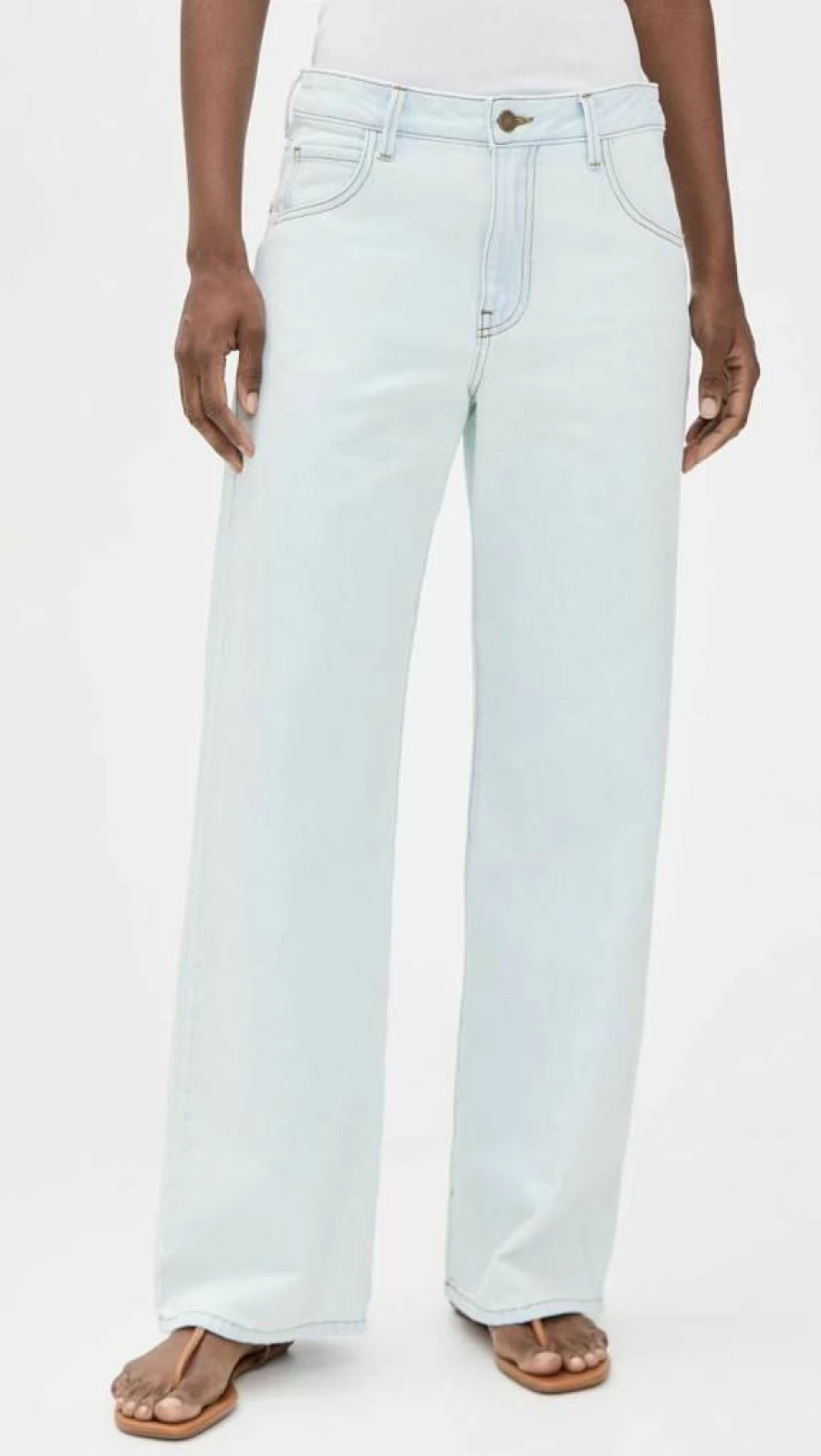 Enza Costa Women's Relaxed Fit Straight Leg Jeans - Comfortable Stylish Denim Pants