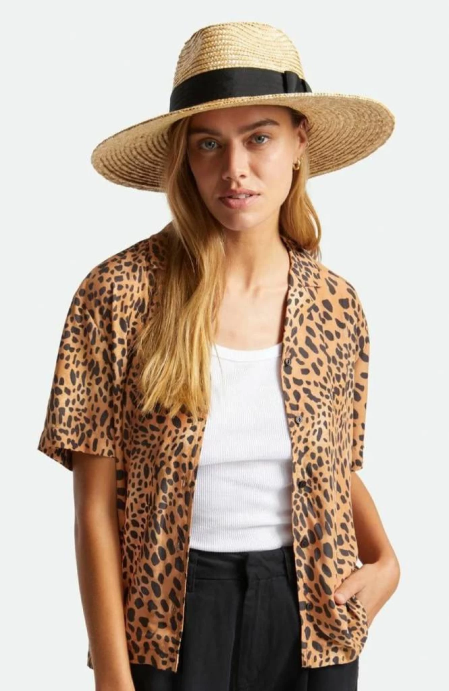 Brixton Joanna Women's Straw Sun Hat – Summer Wide Brim Bohemian Beach Hat