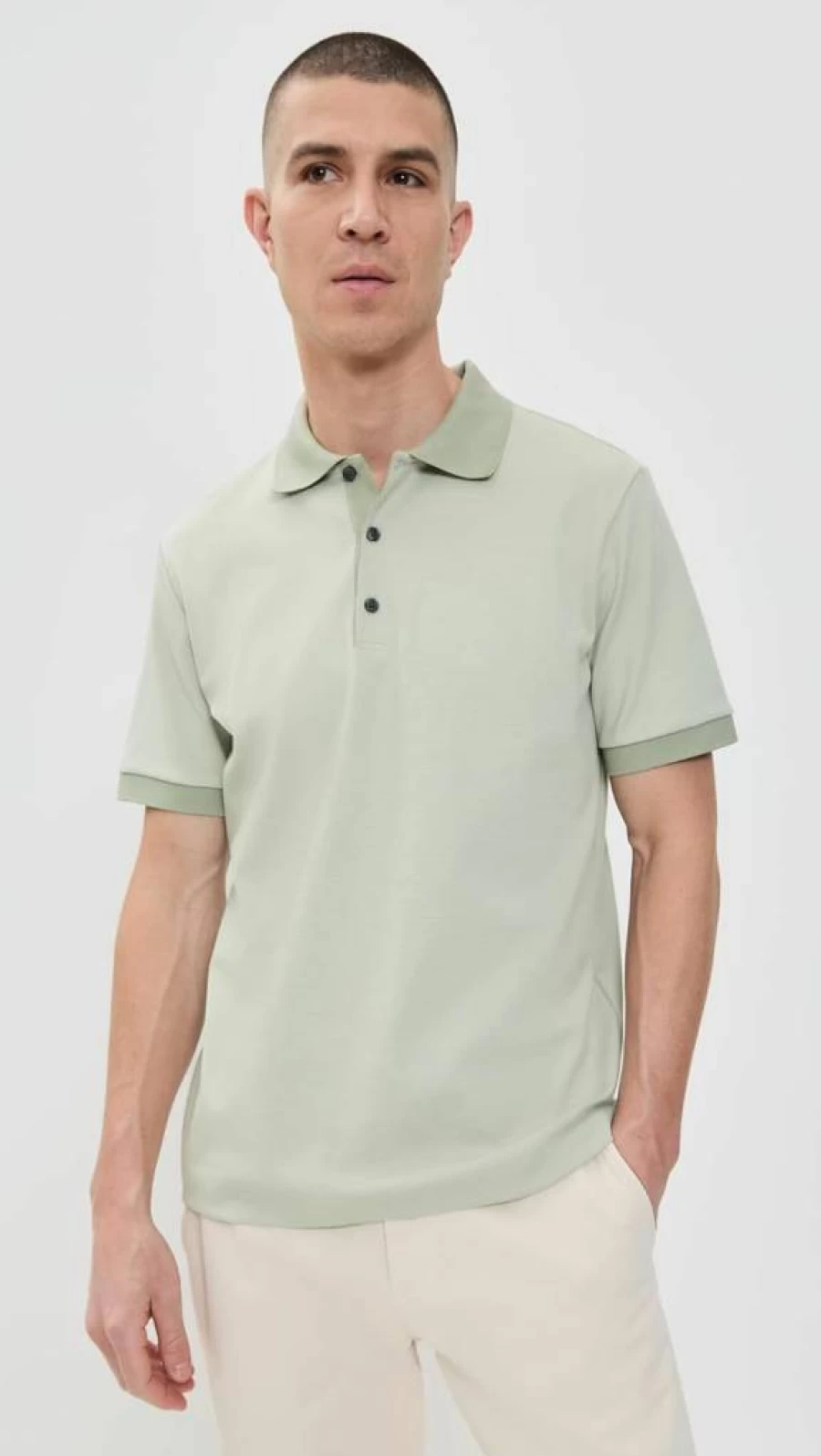 Theory Men's Geo Jacquard Polo Shirt – Modern Fit Stylish Design