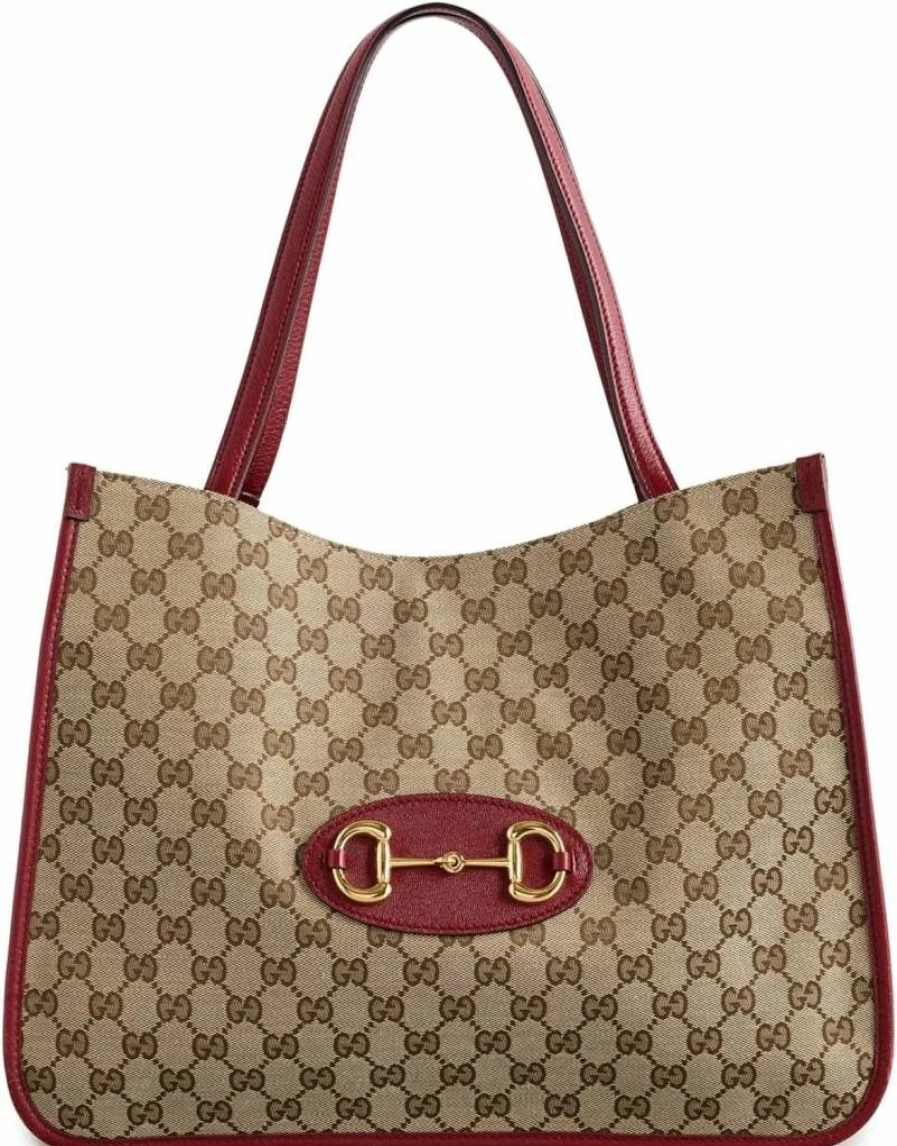 Shopbop Archive Women's Pre-Owned Gucci Canvas Tote Bag with Leather Accents