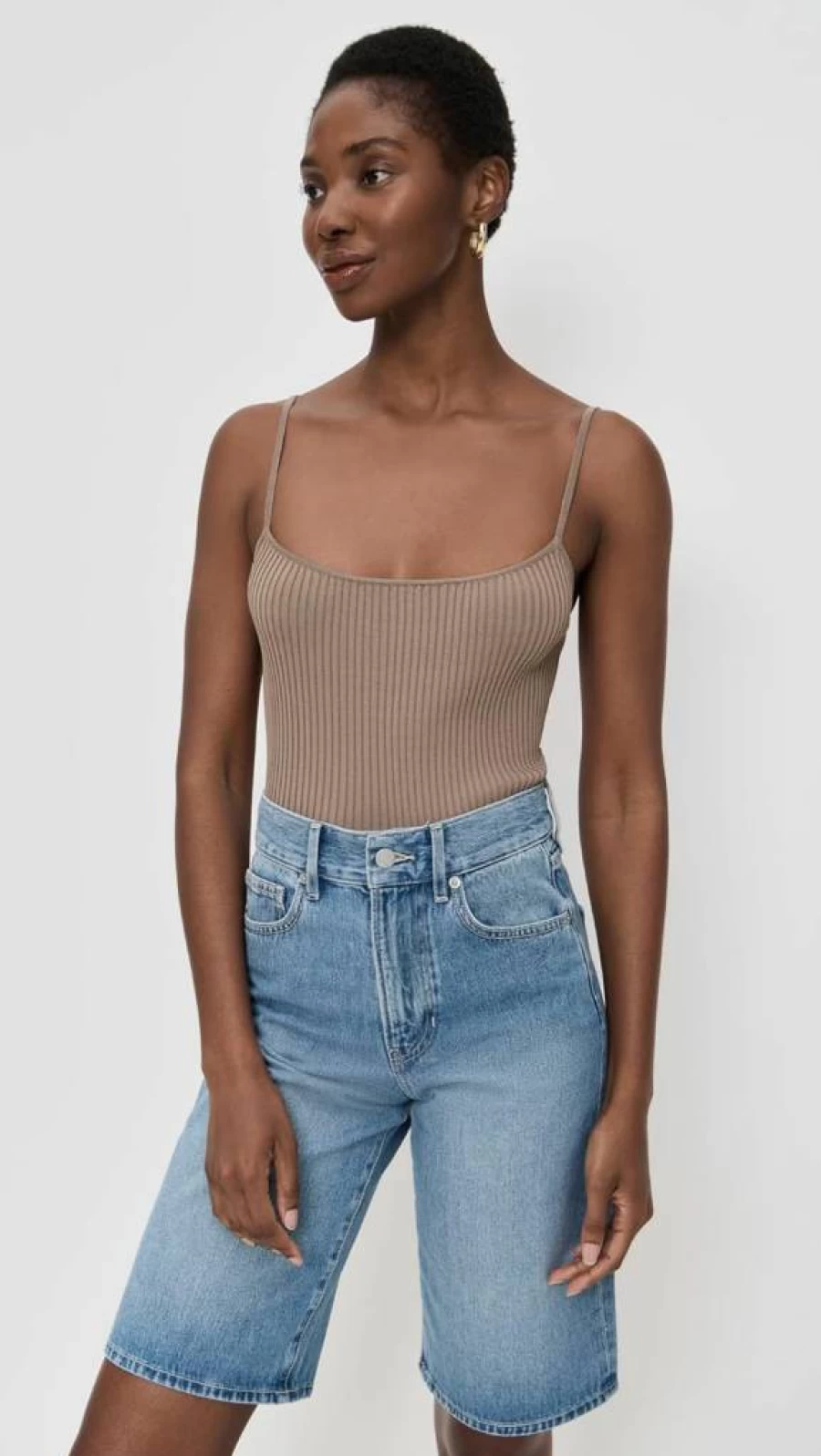 STAUD Soleil Tank Top for Women - Stylish Casual Sleeveless Shirt