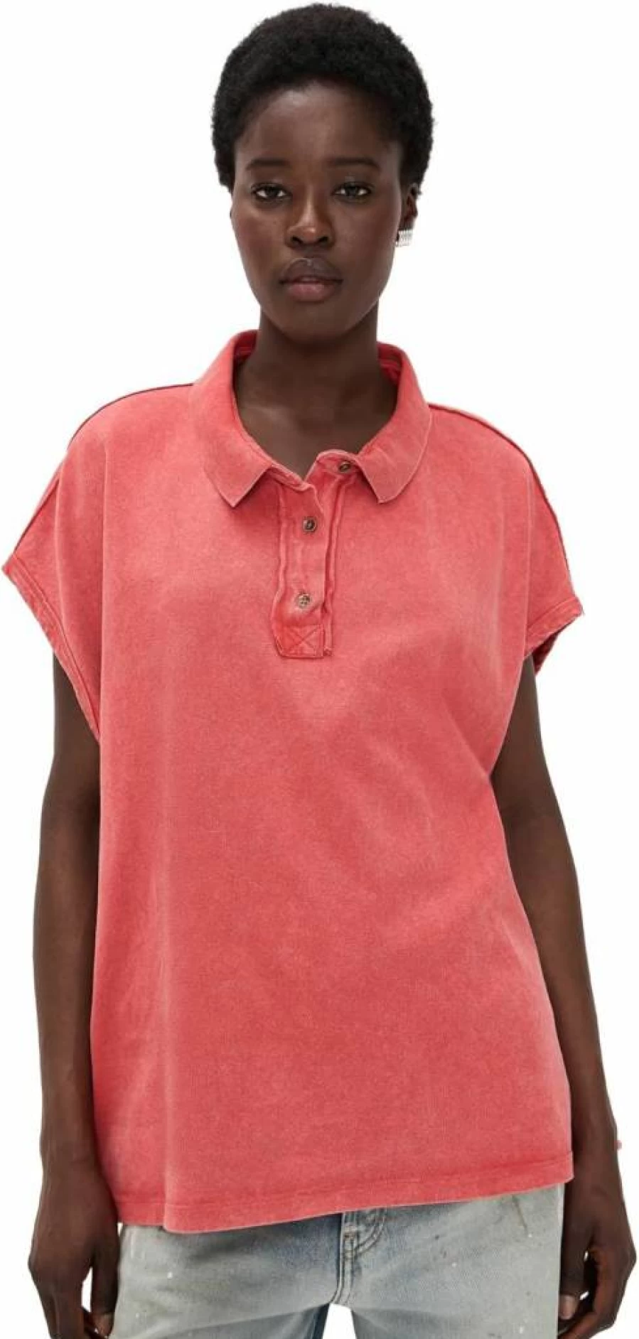 Free Women's Keep On Polo Shirt by Free People - Stylish & Comfortable Top