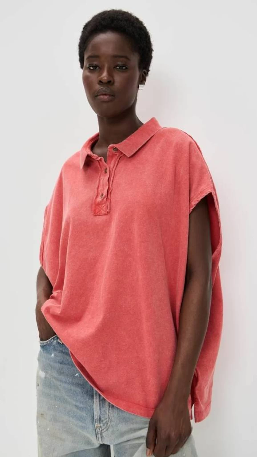 Free Women's Keep On Polo Shirt by Free People - Stylish & Comfortable Top