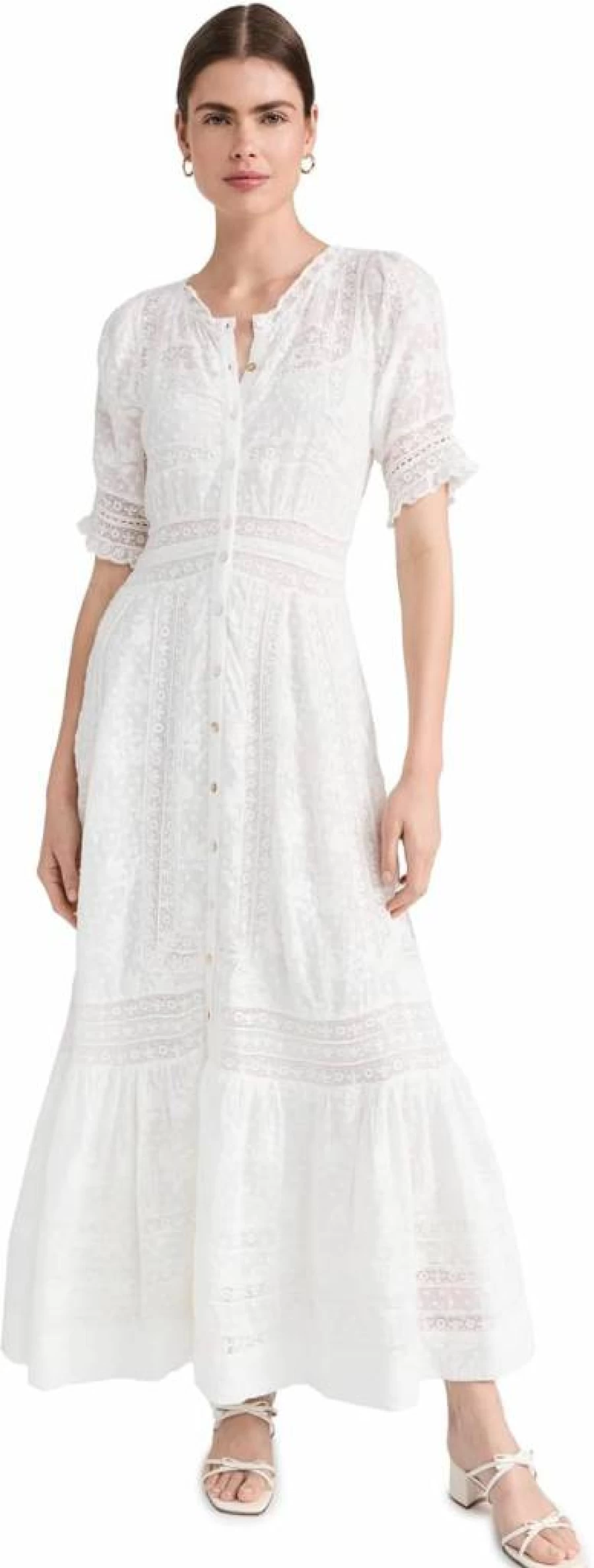 LOVESHACKFANCY Women's Minka Floral Mini Dress - Boho Chic Summer Dress with Ruffles