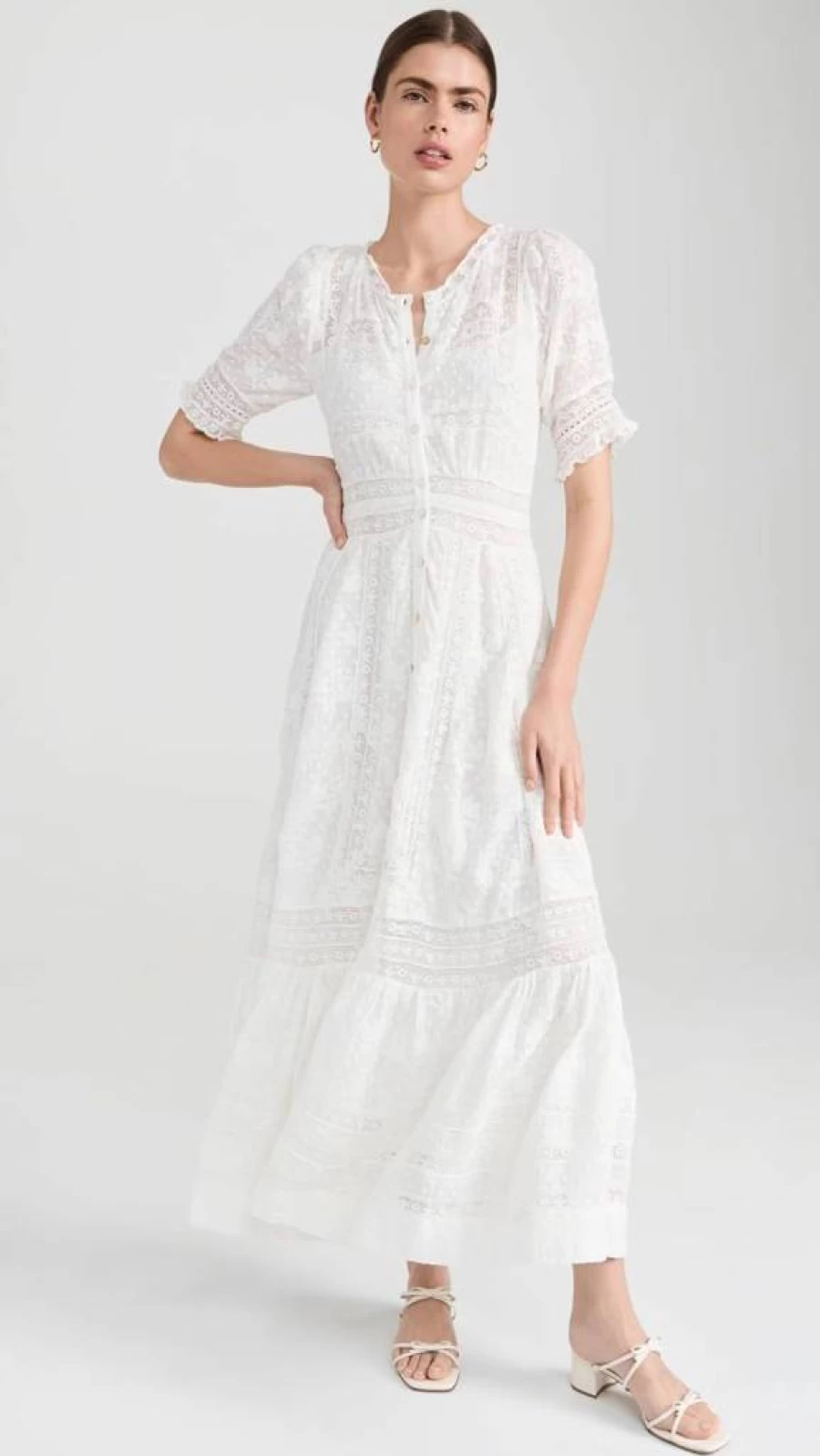 LOVESHACKFANCY Women's Minka Floral Mini Dress - Boho Chic Summer Dress with Ruffles