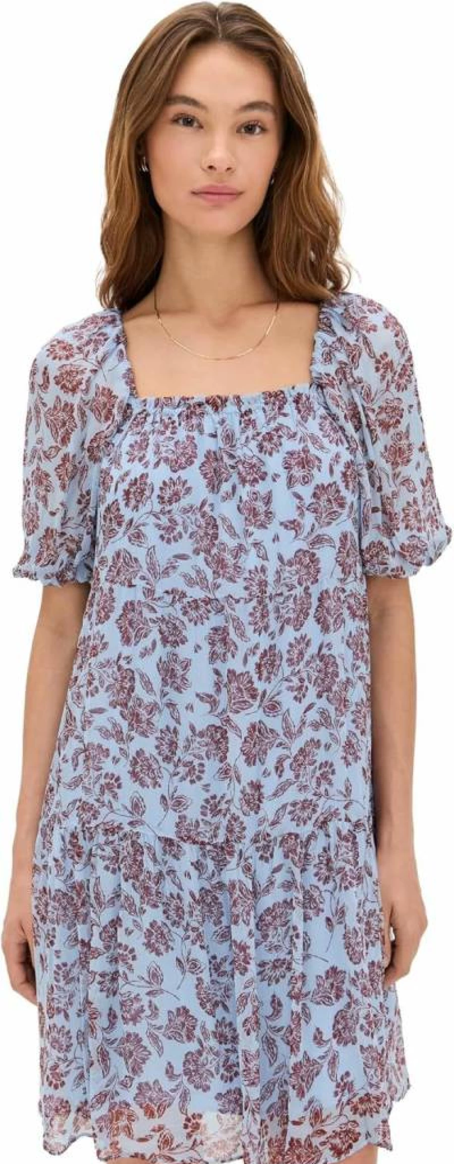 Madewell Women's Depeche Square Neck Puff Sleeve Blouse - Casual Chic Tops for Women