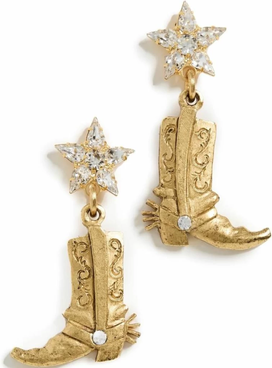 Elizabeth Cole Women's "These Boots Were Made For Walking" Inspired Stud Earrings