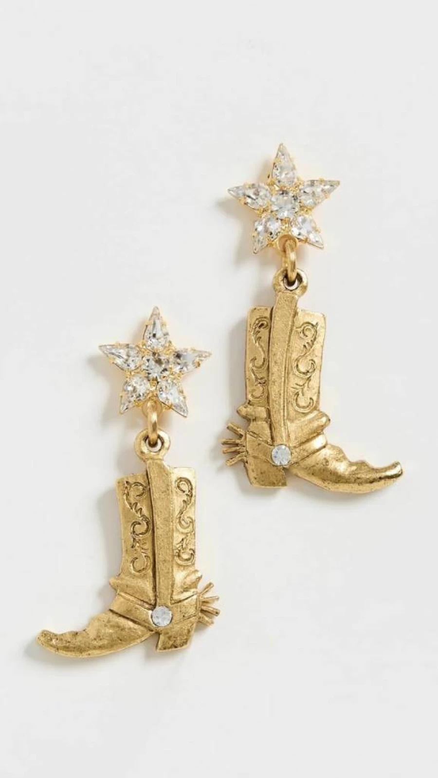 Elizabeth Cole Women's "These Boots Were Made For Walking" Inspired Stud Earrings