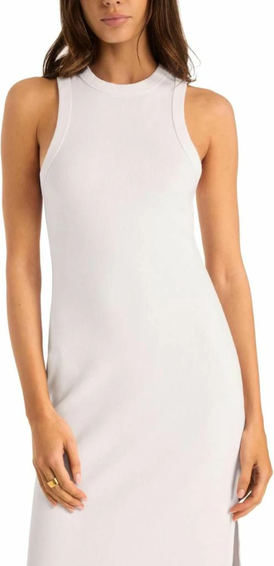 Vitamin A Women's Daybreak Cotton Rib Midi Dress - Essential Boho Style Dress