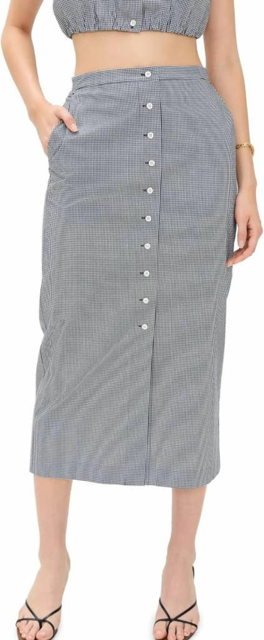 FRAME Women's Checkered Skirt - Classic Plaid Pattern, High-Quality Fabric, Fashionable Design