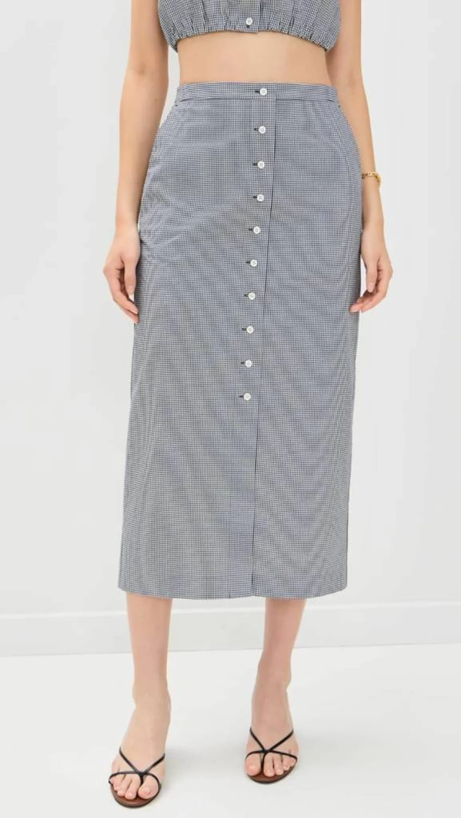 FRAME Women's Checkered Skirt - Classic Plaid Pattern, High-Quality Fabric, Fashionable Design