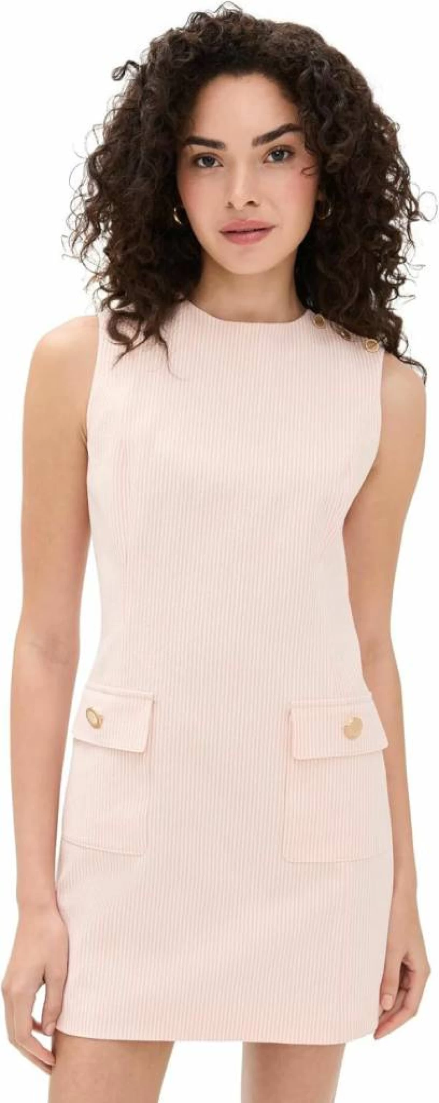 FRAME Women's Seersucker Mini Dress - Summer Casual Stretch Cotton Fit & Flare Style