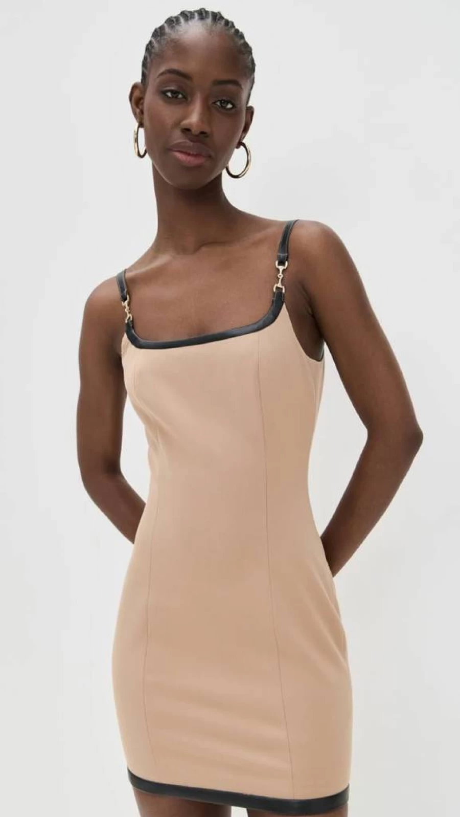 L'AGENCE Women's Jettie Leather Trim Dress - Stylish Designer Dress for Women