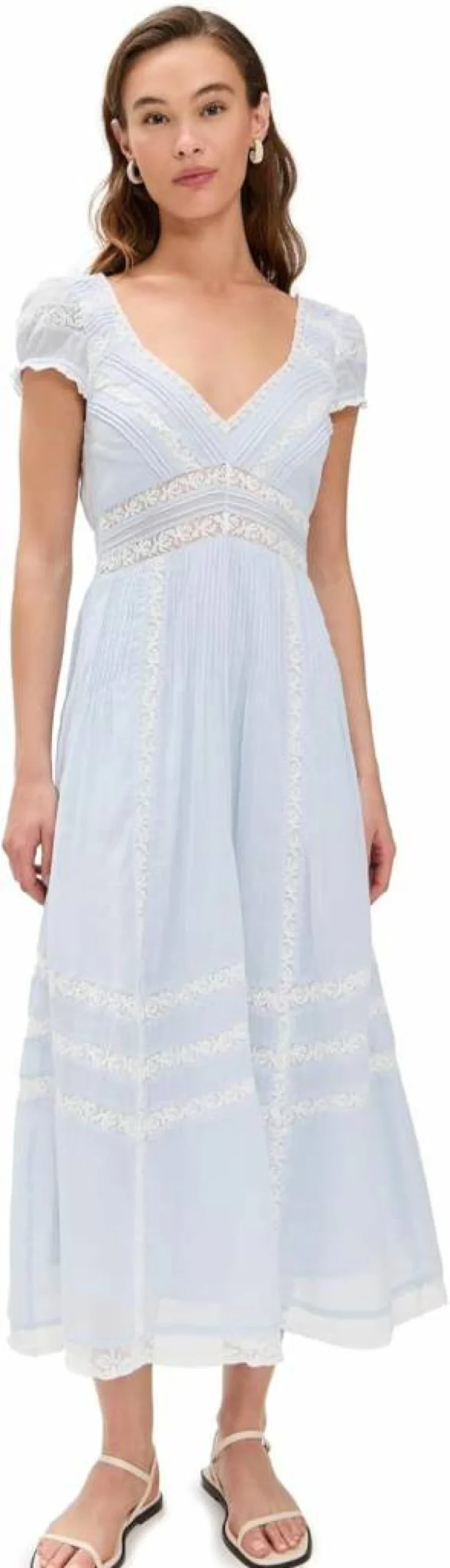 LOVESHACKFANCY Women's Suvi Floral Dress - Boho Chic Summer Maxi Dress with Ruffles