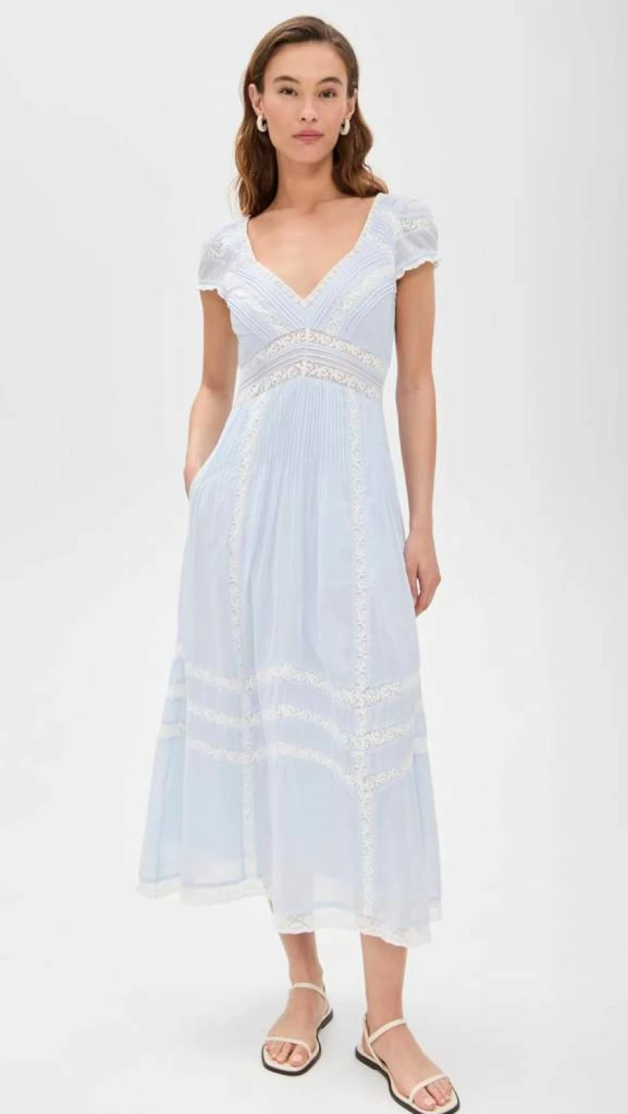 LOVESHACKFANCY Women's Suvi Floral Dress - Boho Chic Summer Maxi Dress with Ruffles