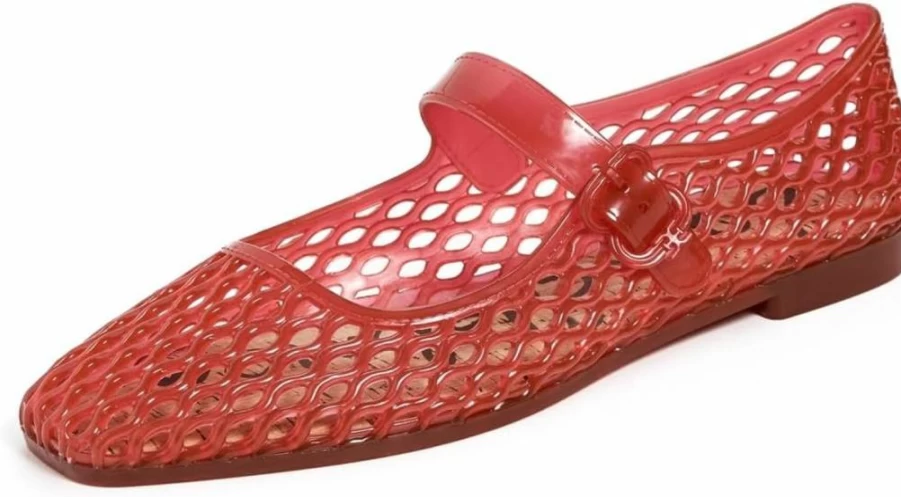 Sam Edelman Women's Michaela Jelly Sandals Mary Jane Flat Shoes Comfortable Slip-On Style