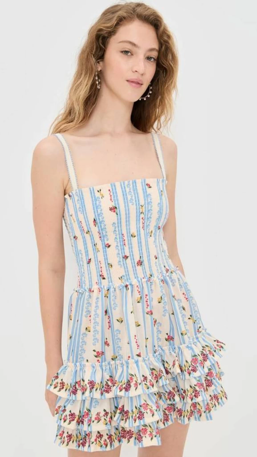 AGUA BENDITA Women's Alamy Citrus Floral Print Summer Dress