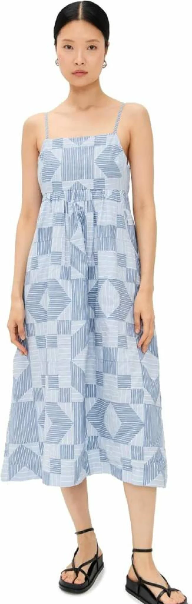 Sea Women's Helmi Striped Cotton Midi Dress - Casual Summer Shirt Dress