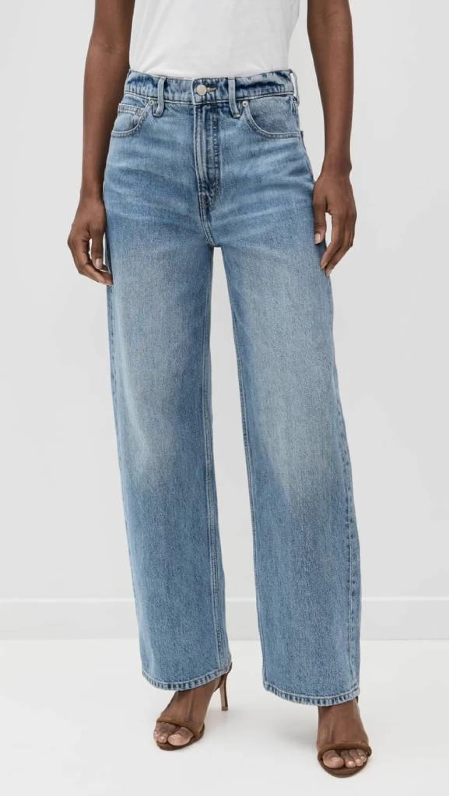 Good American Baggy Indigo Jeans - Relaxed Fit Denim Pants for Women
