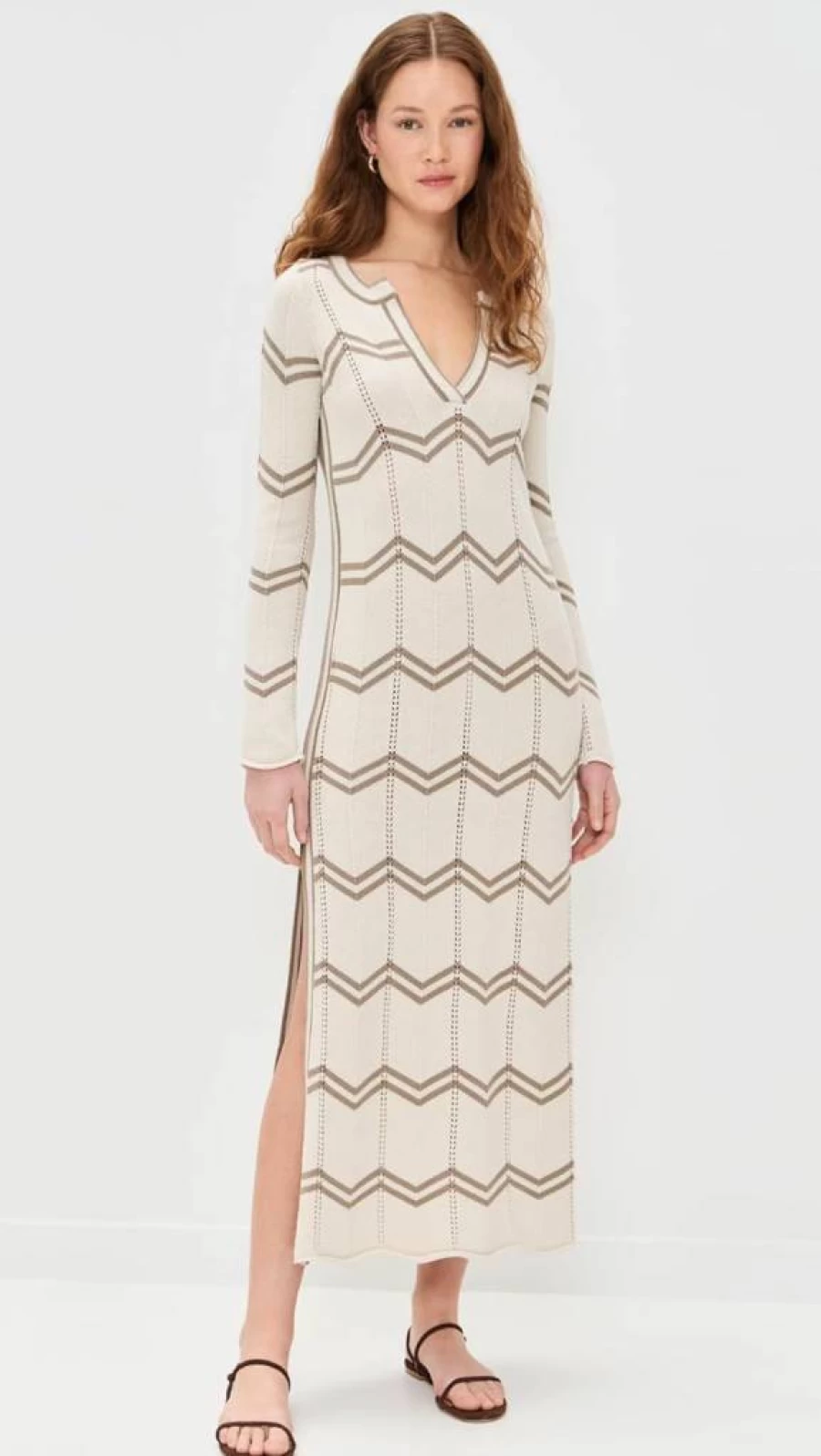 Splendid Women's Chevron Print Caftan Dress - Cella Jane Boho Beach Cover Up