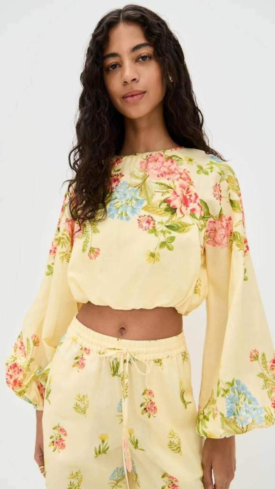 Hemant and Nandita Women's Stylish Bubble Hem Top - Trendy Casual Blouse