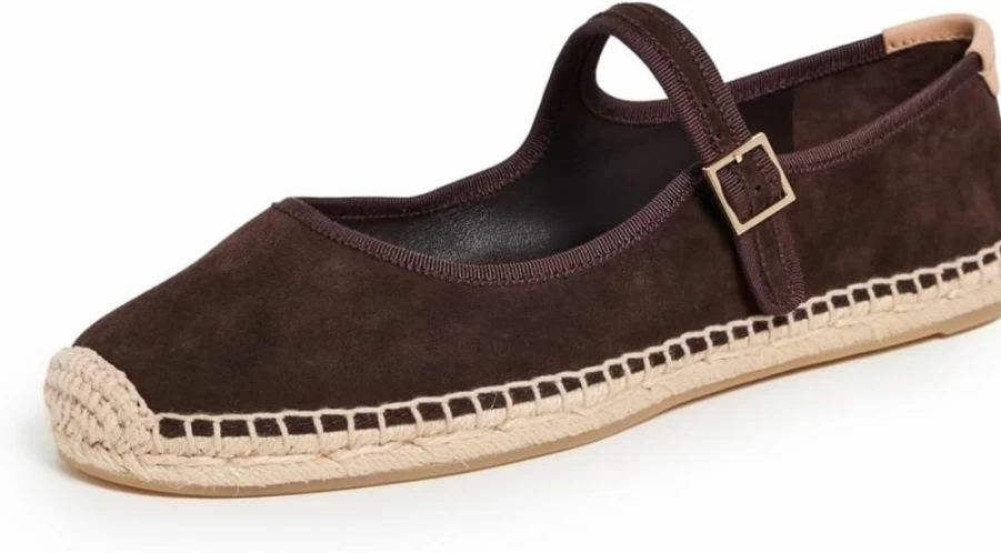 Tory Burch Women's Mary Jane Espadrille Flats - Classic Comfortable Slip-On Shoes for Women