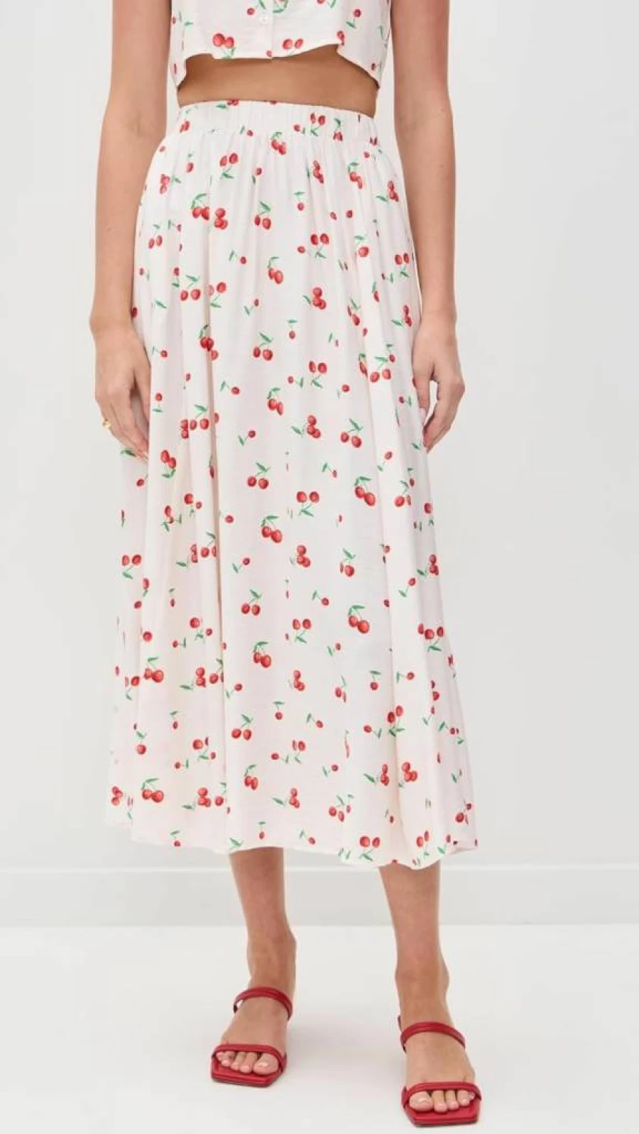 LE BOP Women's Martha Skirt - Stylish Floral Print High Waist A-Line Skirt for Women