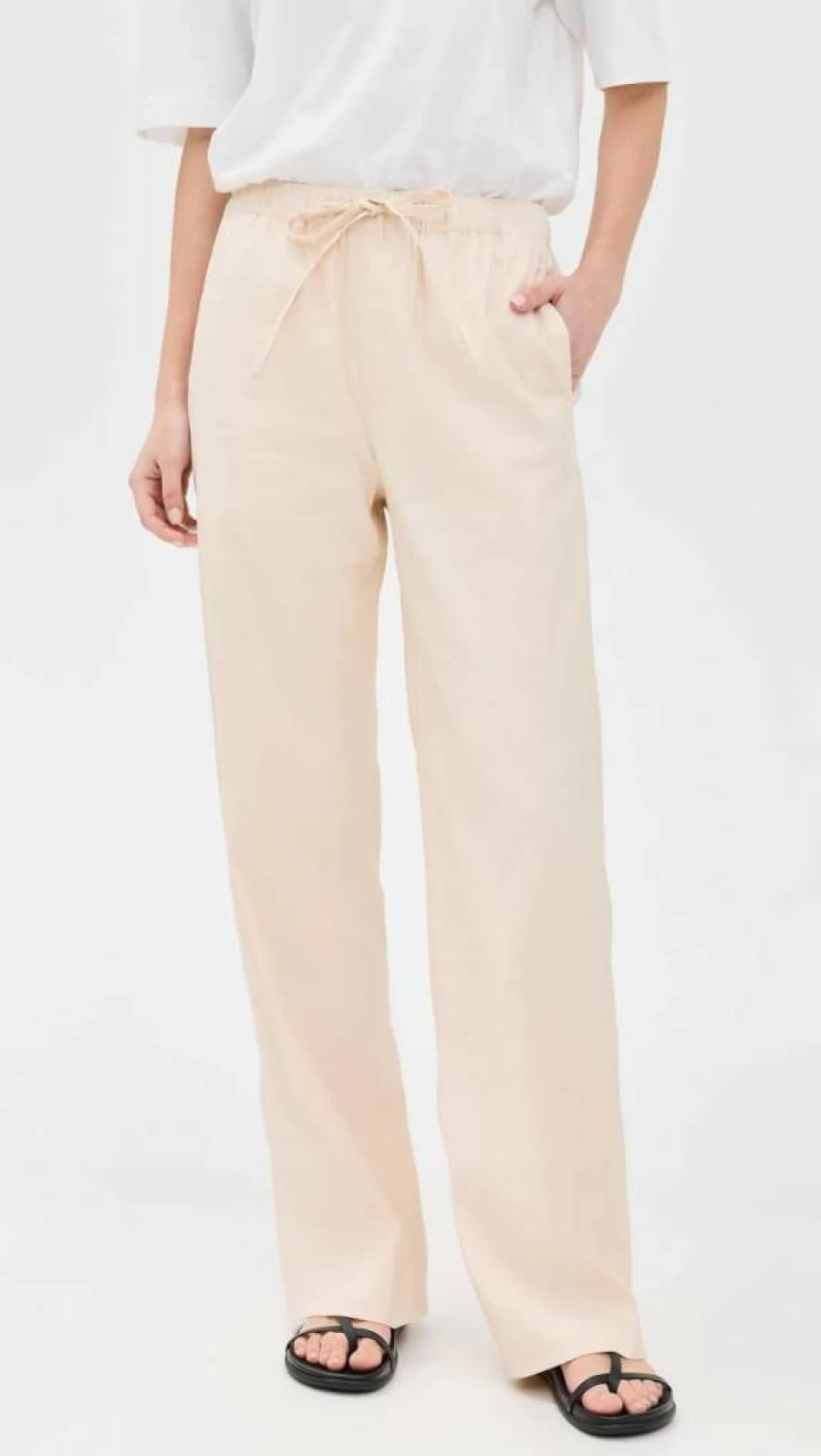Rag & Bone Women's Logan Linen Beach Pants - Lightweight Summer Casual Trousers