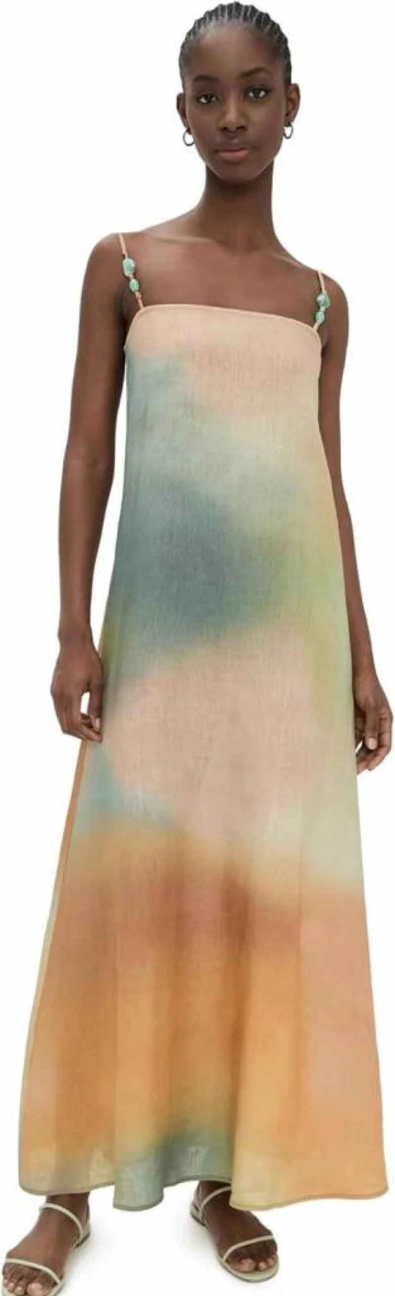 STAUD Laura Linen Dress for Women - Summer Linen Midi Dress by STAUD