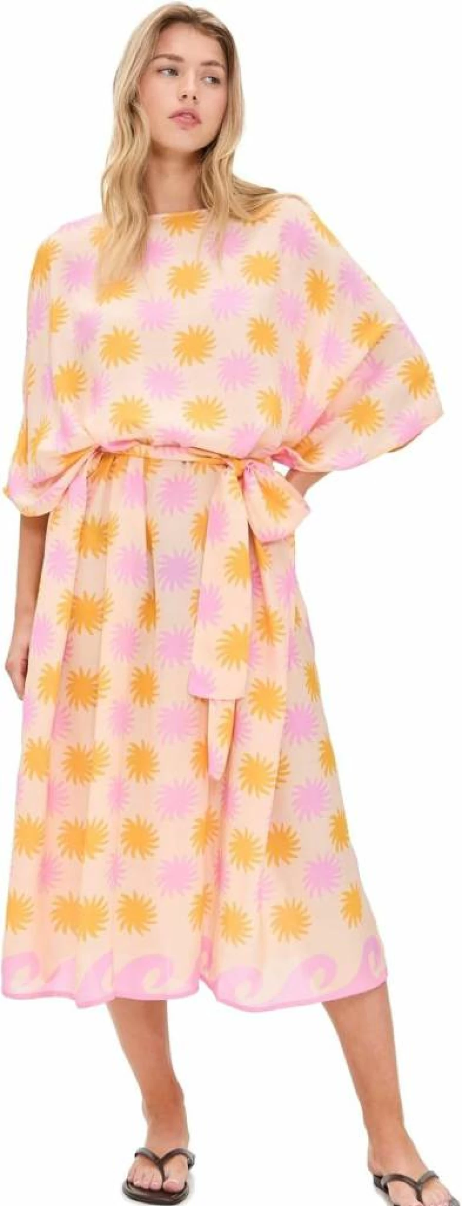 SUNDRESS Women's Cora Caftan Dress - Flowy Boho Summer Beach Cover Up
