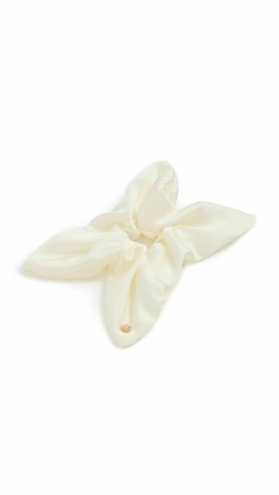 Lele Sadoughi Women's Ivory Satin Square Scrunchie Hair Accessory - Off White One Size Hair Tie