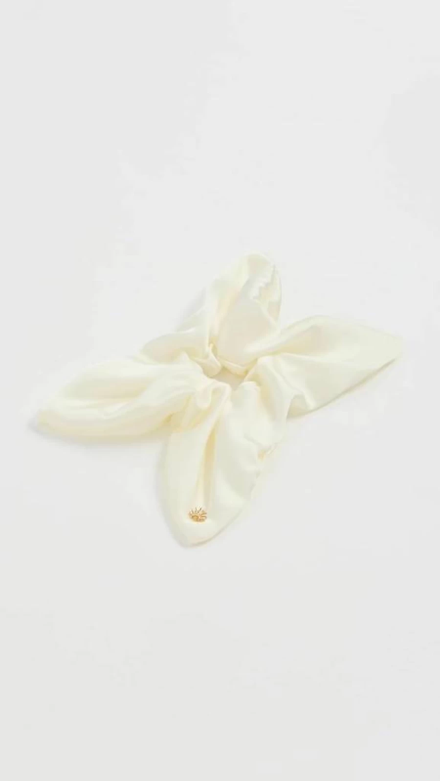 Lele Sadoughi Women's Ivory Satin Square Scrunchie Hair Accessory - Off White One Size Hair Tie