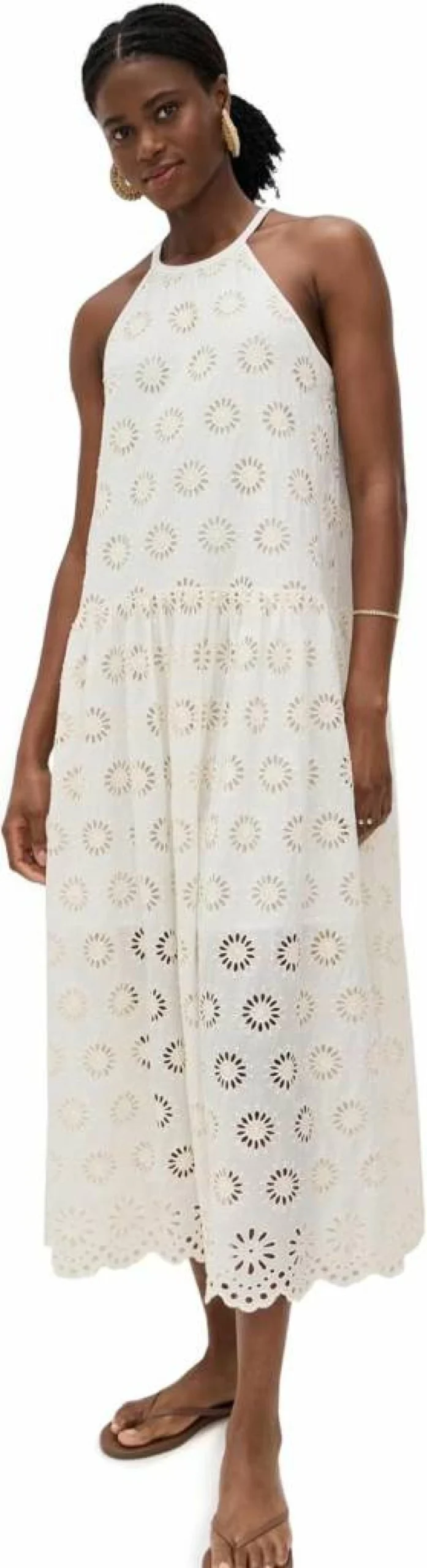 Madewell Women's Aubriella Midi Dress - Flowy Casual Summer Dress with V-Neck and A-Line Silhouette