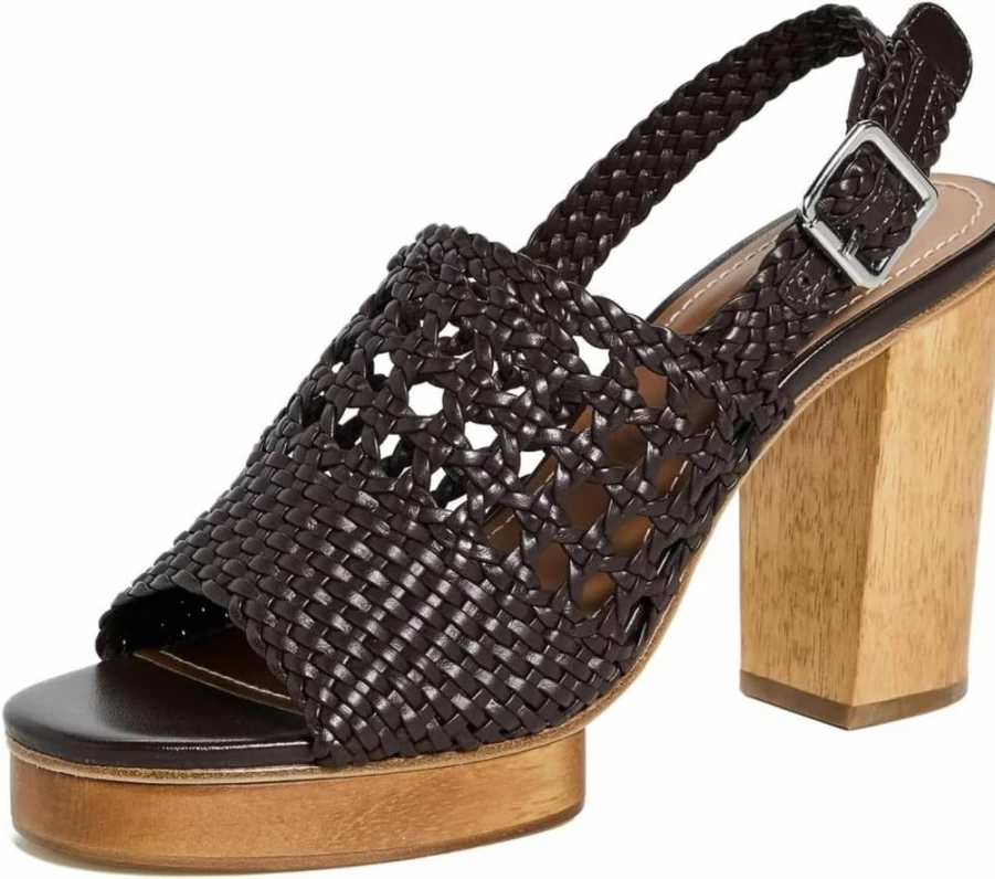 STAUD Martina Platform Sandals for Women - Chunky Heel Summer Slide Shoes