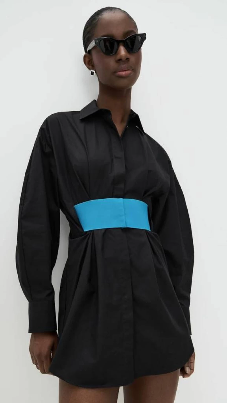 MSGM Women's Mini Dress with Collar and Long Sleeves - Stylish Casual & Party Wear