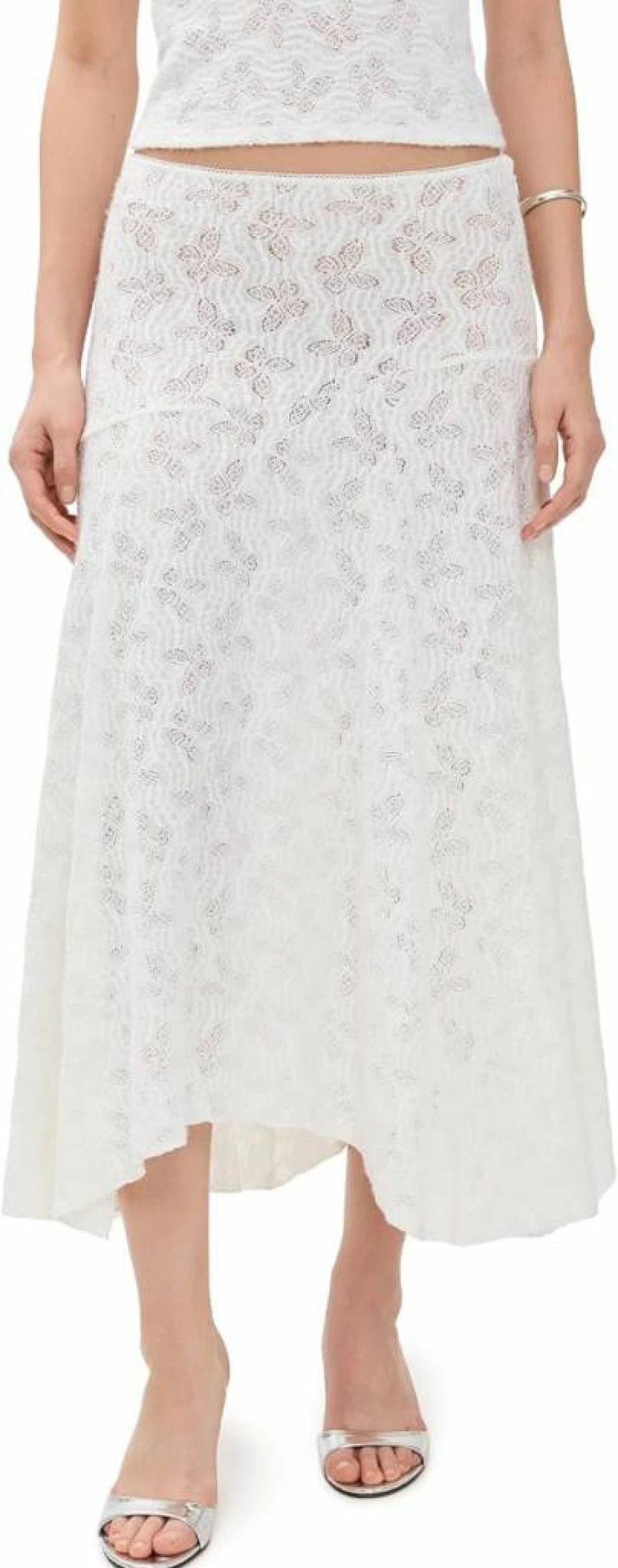 Lioness Women's Tidal Midi Skirt - Flowy Beach Skirt with Side Slit, High Waist A-Line Design