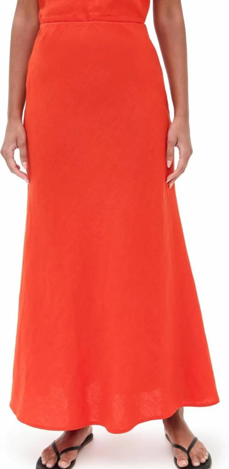 Madewell Women's Linen Maxi Skirt - Lightweight Summer Slip Dress Skirt