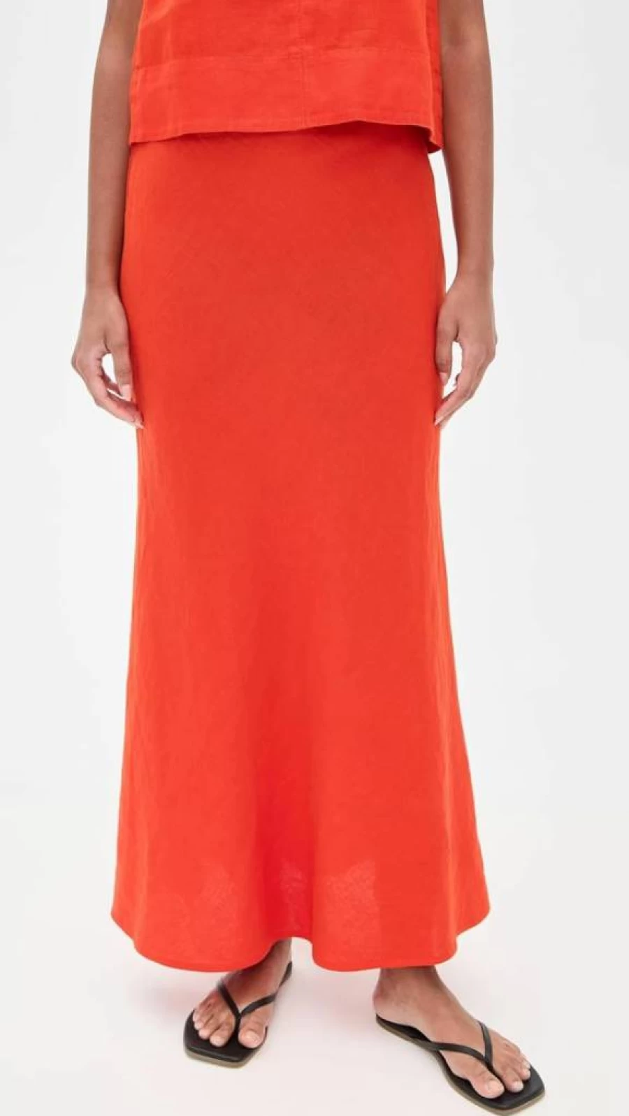 Madewell Women's Linen Maxi Skirt - Lightweight Summer Slip Dress Skirt
