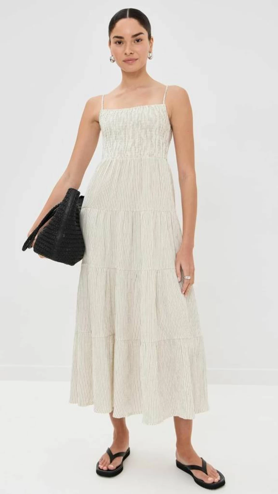 Z SUPPLY Women's Striped Balos Dress - Casual Comfortable Summer Beach Maxi Dress
