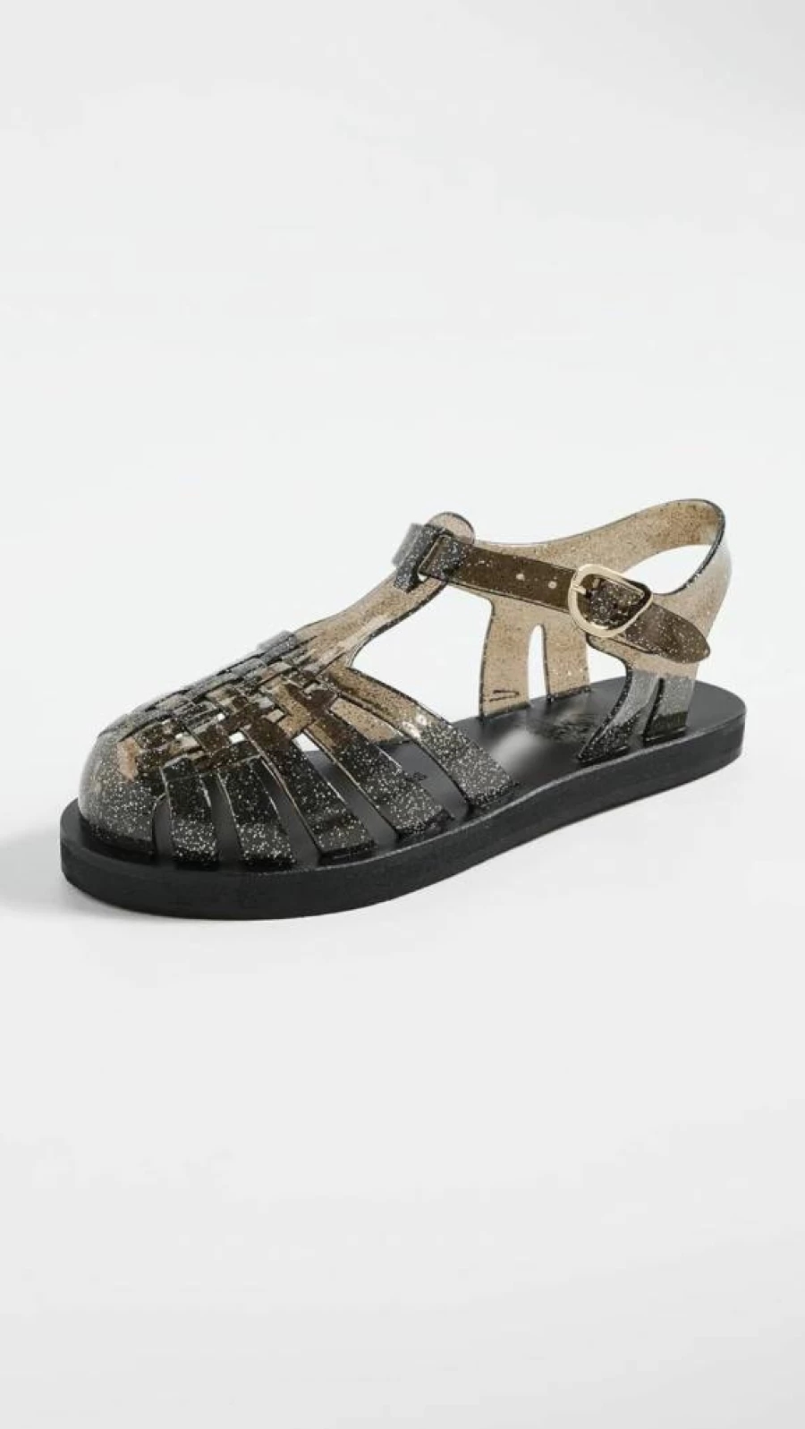 Ancient Greek Sandals Women's Homeria Glitter Jelly Sandals - Sparkling Summer Slide Sandals