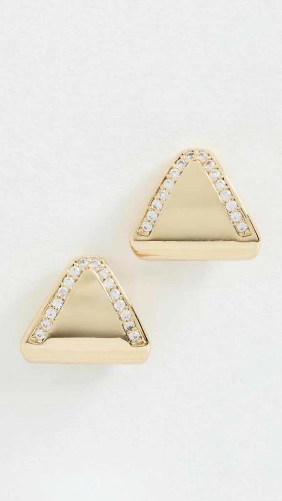 LUV AJ Women's Pave Shield Stud Earrings - Sparkling Cubic Zirconia Studs for Women